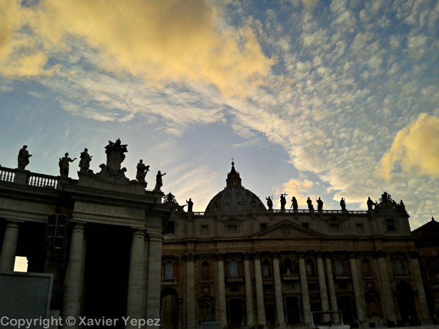 Basilica of Saint Peter in the Vatican, on the Papal inauguration day.